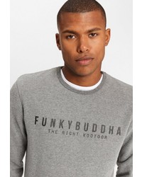 graues bedrucktes Sweatshirt von Funky Buddha