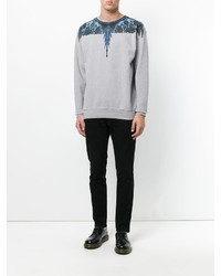 graues bedrucktes Sweatshirt von Marcelo Burlon County of Milan