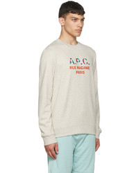 graues bedrucktes Sweatshirt von A.P.C.