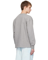 graues bedrucktes Sweatshirt von JW Anderson