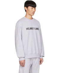 graues bedrucktes Sweatshirt von Helmut Lang