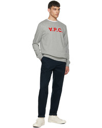 graues bedrucktes Sweatshirt von A.P.C.