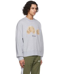 graues bedrucktes Sweatshirt von Palm Angels