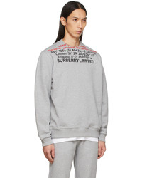 graues bedrucktes Sweatshirt von Burberry