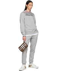 graues bedrucktes Sweatshirt von Burberry