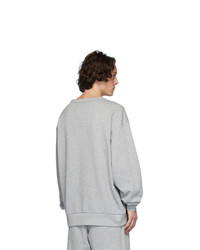 graues bedrucktes Sweatshirt von Dries Van Noten