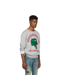 graues bedrucktes Sweatshirt von Gucci