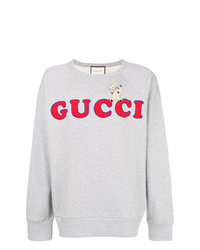 graues bedrucktes Sweatshirt von Gucci