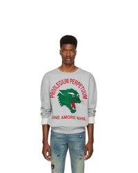 graues bedrucktes Sweatshirt von Gucci