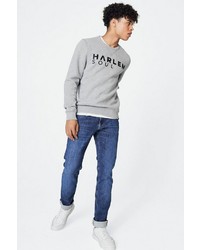 graues bedrucktes Sweatshirt von Harlem Soul