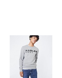 graues bedrucktes Sweatshirt von Harlem Soul