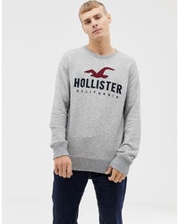 graues bedrucktes Sweatshirt von Hollister