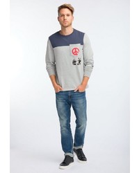 graues bedrucktes Sweatshirt von Homebase