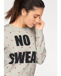 graues bedrucktes Sweatshirt von Ichi