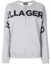 graues bedrucktes Sweatshirt von Karl Lagerfeld
