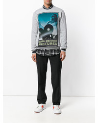 graues bedrucktes Sweatshirt von Dolce & Gabbana
