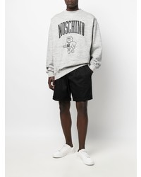 graues bedrucktes Sweatshirt von Moschino