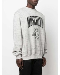 graues bedrucktes Sweatshirt von Moschino