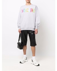 graues bedrucktes Sweatshirt von Moschino