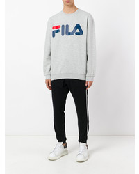 graues bedrucktes Sweatshirt von Fila