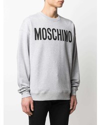 graues bedrucktes Sweatshirt von Moschino