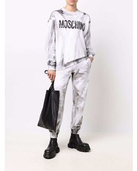 graues bedrucktes Sweatshirt von Moschino