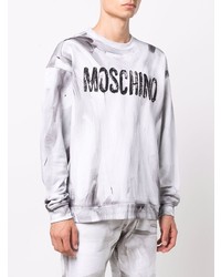 graues bedrucktes Sweatshirt von Moschino