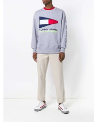 graues bedrucktes Sweatshirt von Tommy Jeans