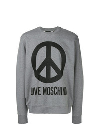 graues bedrucktes Sweatshirt von Love Moschino