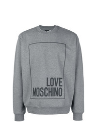 graues bedrucktes Sweatshirt von Love Moschino