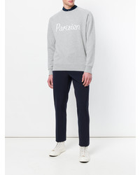 graues bedrucktes Sweatshirt von MAISON KITSUNÉ