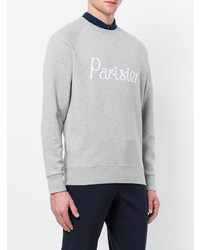 graues bedrucktes Sweatshirt von MAISON KITSUNÉ