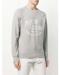 graues bedrucktes Sweatshirt von MAISON KITSUNÉ