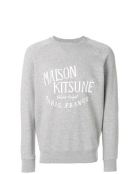 graues bedrucktes Sweatshirt von MAISON KITSUNÉ