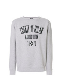 graues bedrucktes Sweatshirt von Marcelo Burlon County of Milan