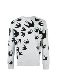 graues bedrucktes Sweatshirt von McQ Alexander McQueen