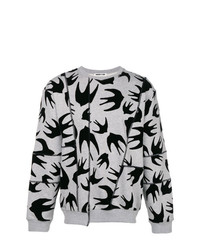 graues bedrucktes Sweatshirt von McQ Alexander McQueen