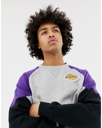 graues bedrucktes Sweatshirt von Mitchell & Ness