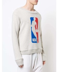 graues bedrucktes Sweatshirt von The Elder Statesman X Nba