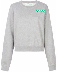 graues bedrucktes Sweatshirt von Off-White