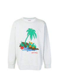 graues bedrucktes Sweatshirt von Palm Angels