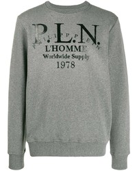 graues bedrucktes Sweatshirt von Philipp Plein