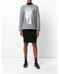 graues bedrucktes Sweatshirt von Fendi