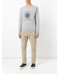 graues bedrucktes Sweatshirt von Saint Laurent