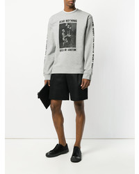 graues bedrucktes Sweatshirt von McQ Alexander McQueen