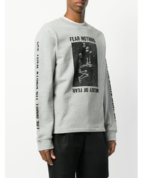 graues bedrucktes Sweatshirt von McQ Alexander McQueen