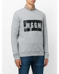 graues bedrucktes Sweatshirt von MSGM