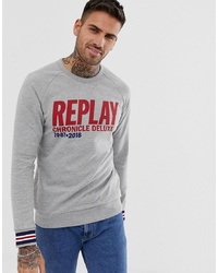 graues bedrucktes Sweatshirt von Replay
