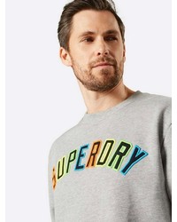 graues bedrucktes Sweatshirt von Superdry