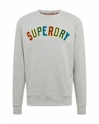 graues bedrucktes Sweatshirt von Superdry
